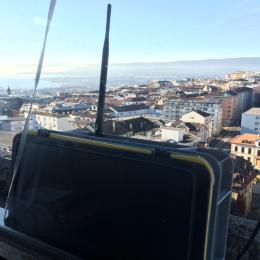 Our LoRa Gateway overseeing the city landscape of Lausanne