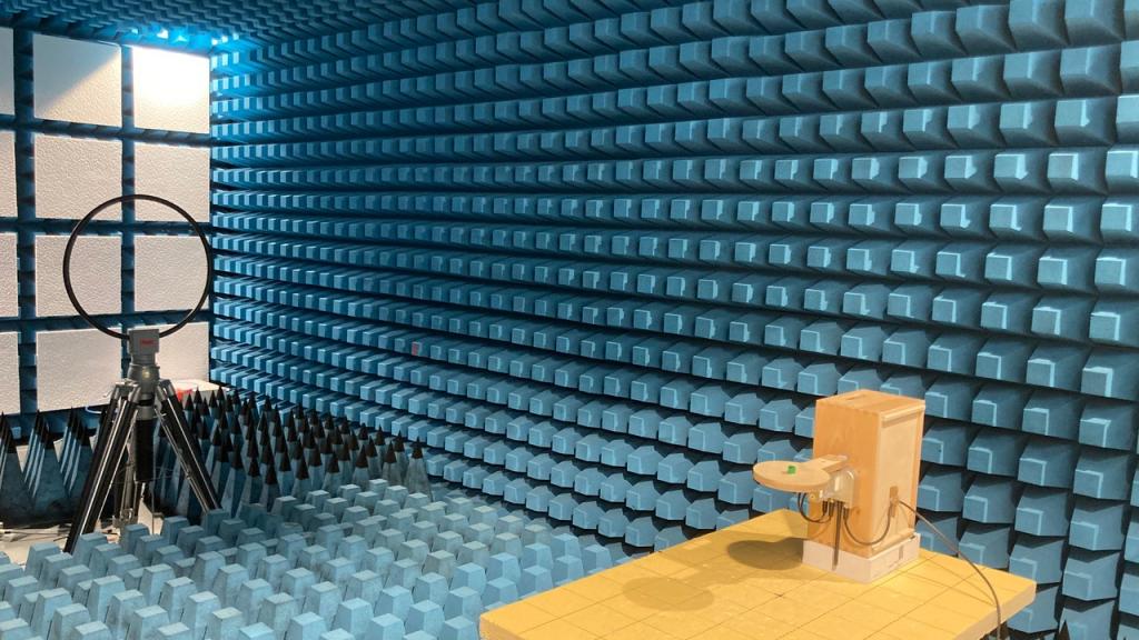 Anisca Bird inside test chamber for emmisions measurements